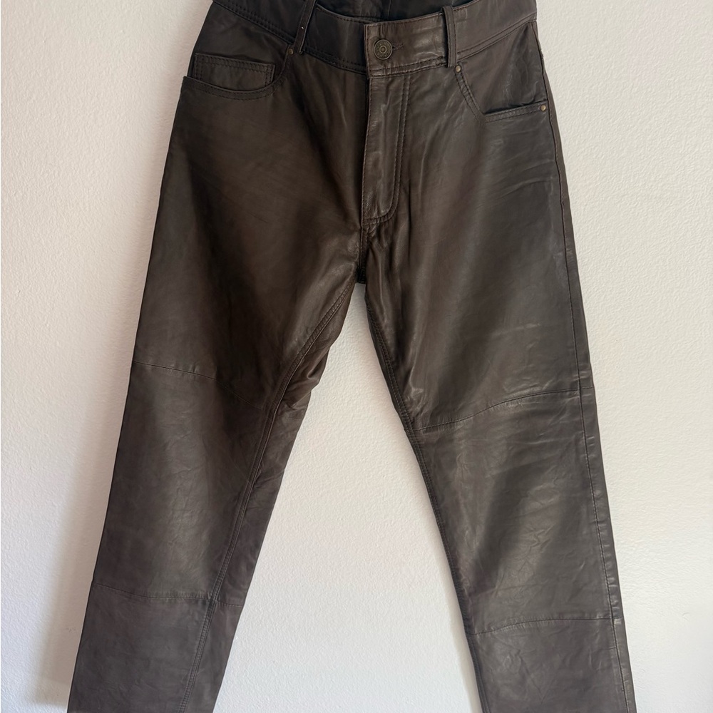 Brown Natural Leather Pants Rock’n’blue